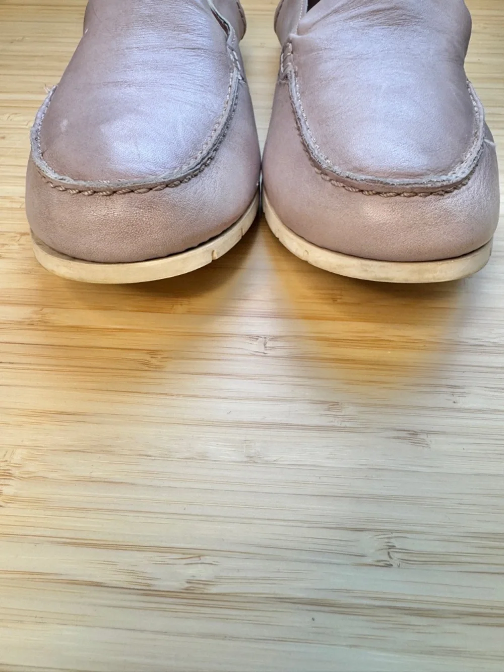 FRYE MOCASSINS SLIP ON SHOES PINK PASTEL SHOE LEATHER SHOE MADE IN INDIA SIZE 10 - Picture 15 of 17